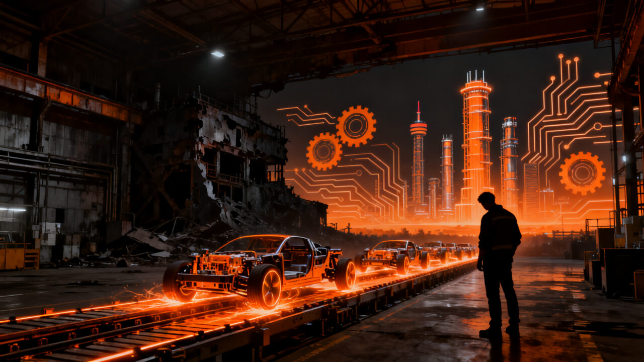 Declive de la industria automotriz alemana y desplazamiento de la producción de coches hacia España y Europa del Este debido a la transición eléctrica.