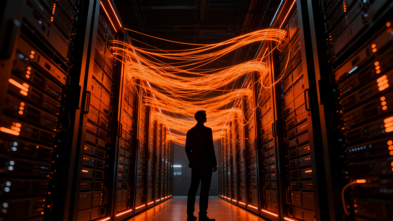 Infraestructura de centros de datos de Amazon AWS liderando el mercado de inteligencia artificial con un impacto financiero masivo.