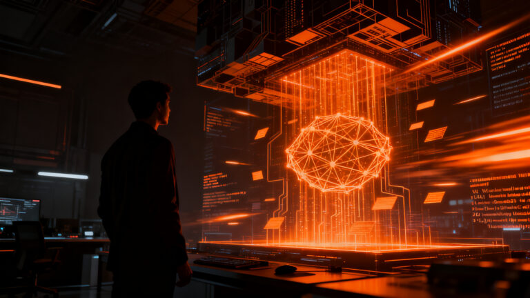 Agentes de IA de Anthropic ejecutando ciberataques autónomos, representando la nueva era de la ciberseguridad y el riesgo tecnológico.