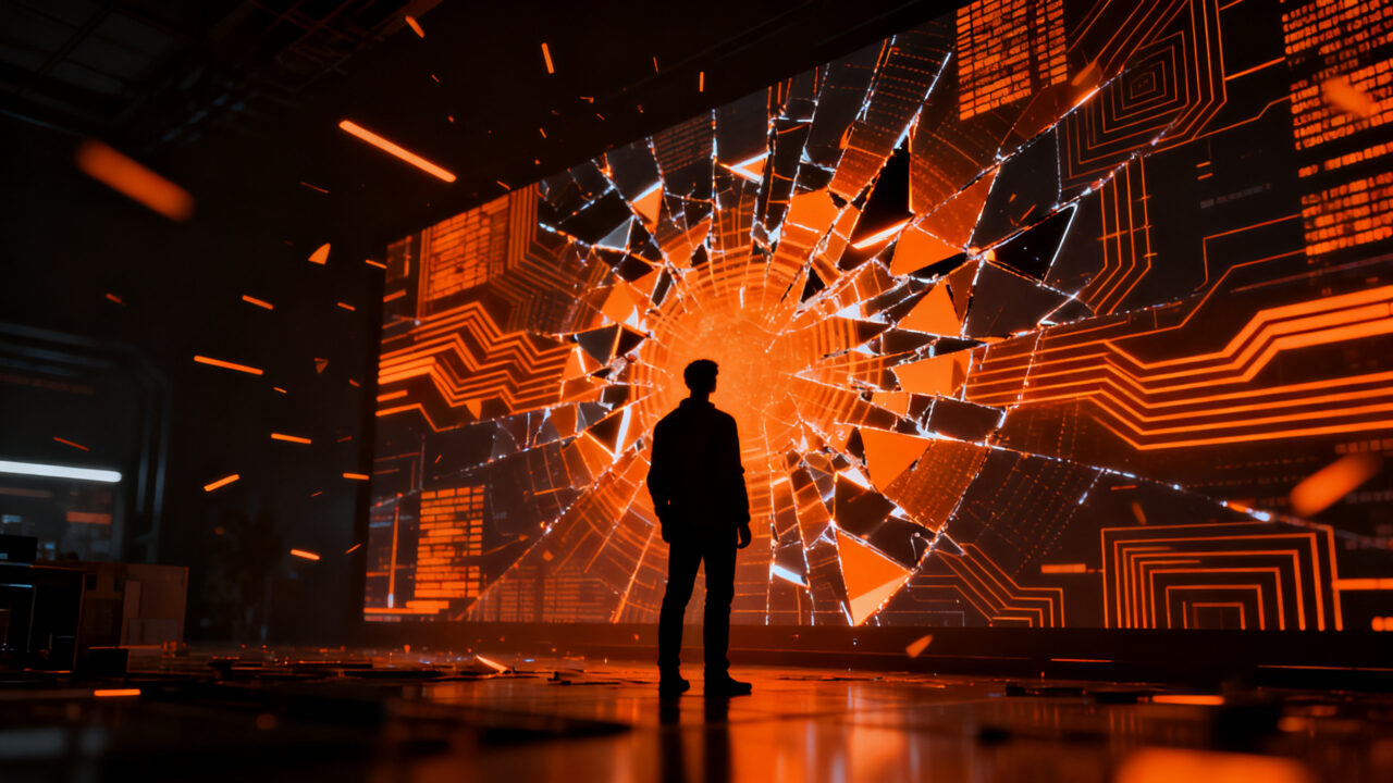 Desarrollador de IA analizando un fallo en la red neuronal de Claude Mythos por reward hacking en el ecosistema startup.