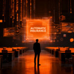 Impacto de la inteligencia artificial en el empleo del sector asegurador e insurtech, representando la automatización y el cambio en el mercado laboral.