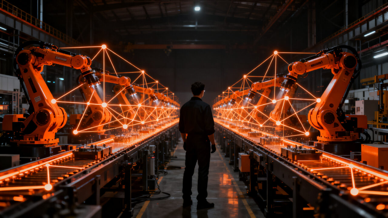 Automatización industrial y manufactura inteligente para producción 24/7 en el contexto de la industria 4.0.