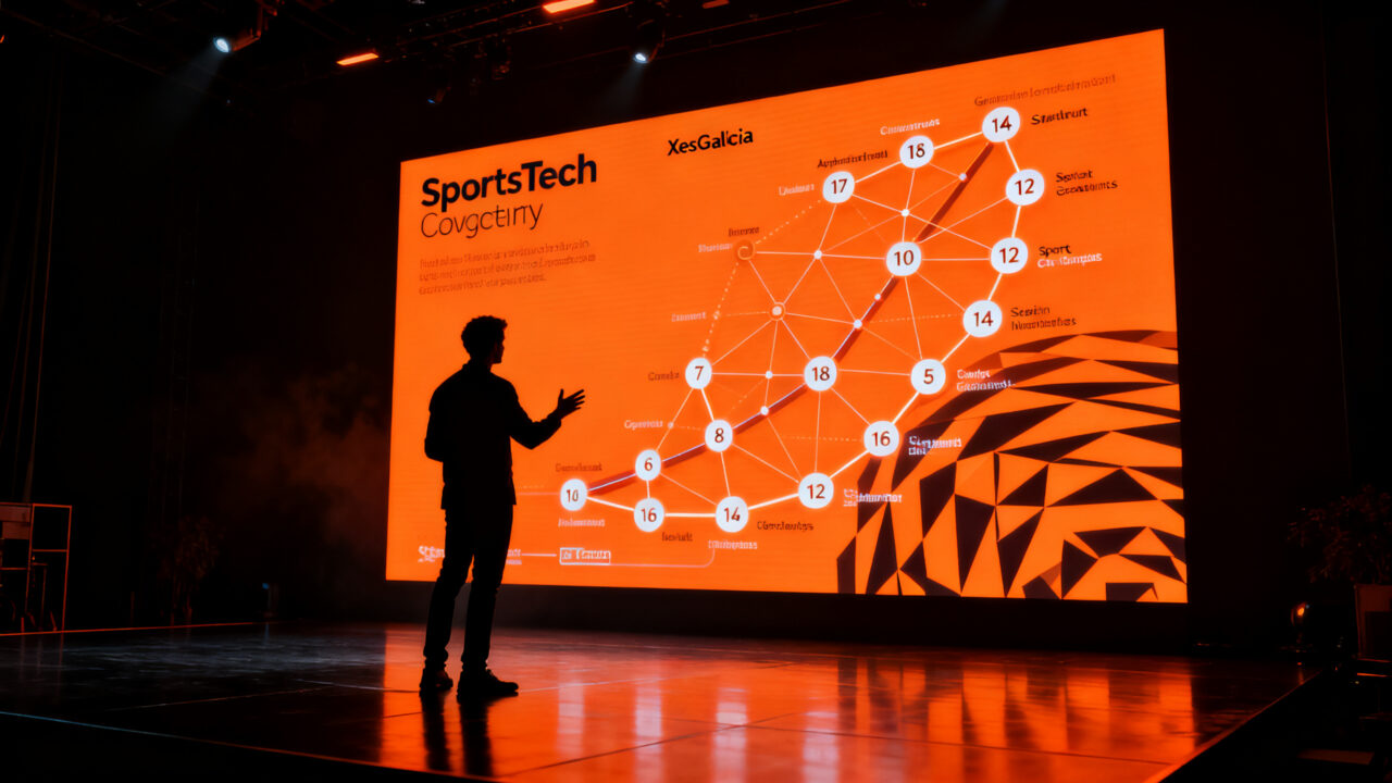 Startup del sector SportTech presentando su proyecto ante inversores en A Coruña, buscando financiación de 250 mil euros.