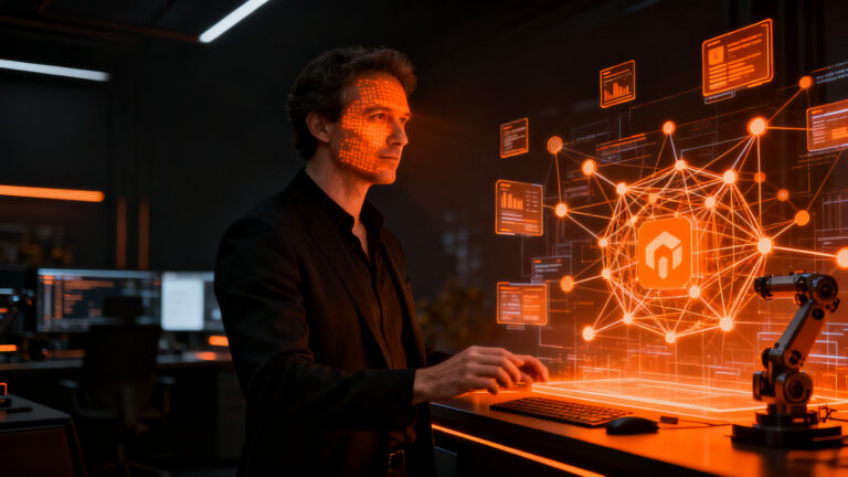 Workspace visual de automatización con IA para startups, integrando tecnología Claude Code para mejorar flujos de trabajo.
