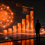 Inversor analizando el mercado financiero, tasas de interés y el impacto de la inteligencia artificial en el ecosistema startup.
