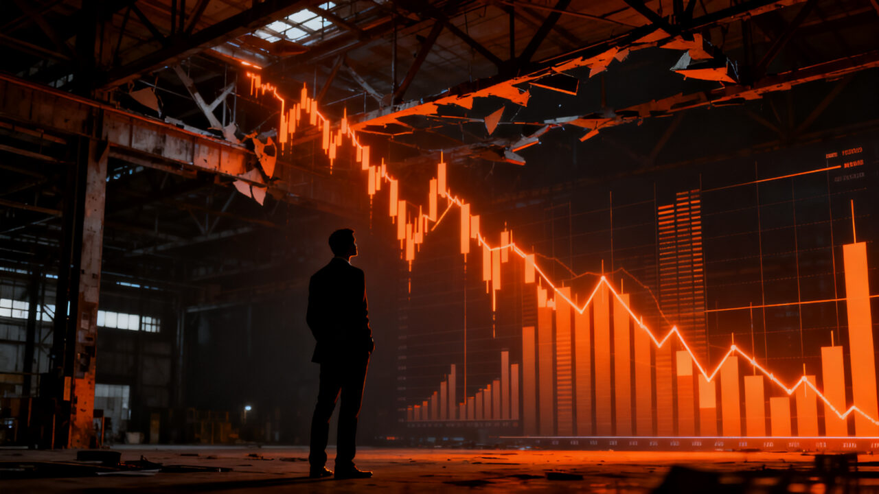 Gráfico de indicadores económicos de industria y construcción en Argentina reflejando la caída del IPI y el ISAC en julio 2026.