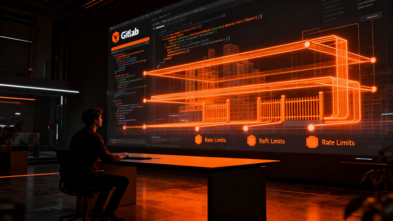 Desarrollador analizando límites de API de GitLab para optimizar el rendimiento del software y evitar errores 429.