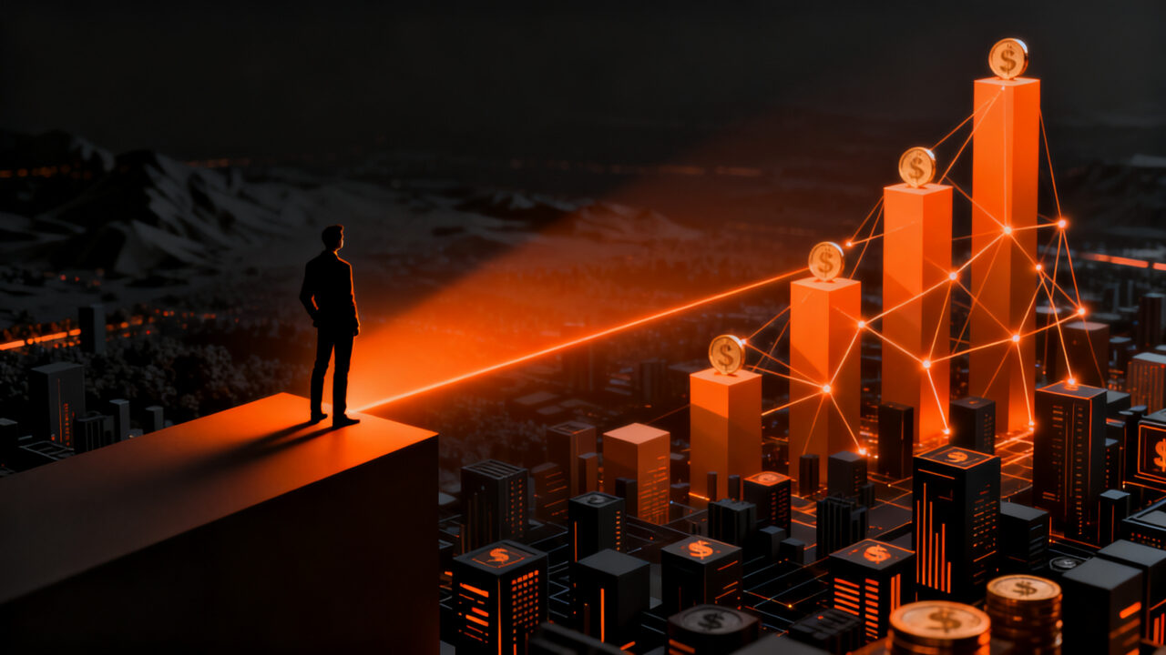 Imagen conceptual de una startup venezolana logrando una gran ronda de inversión de 100 millones de dólares en un mercado emergente.