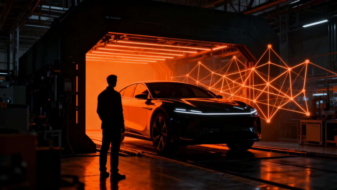 Presentación del Exobot de Ceer, el primer vehículo eléctrico de Arabia Saudita desarrollado por PIF y Foxconn.