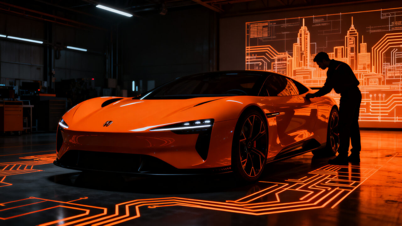 El coche eléctrico Ceer Exobot simboliza la diversificación económica de Arabia Saudí y el avance tecnológico bajo Vision 2030.