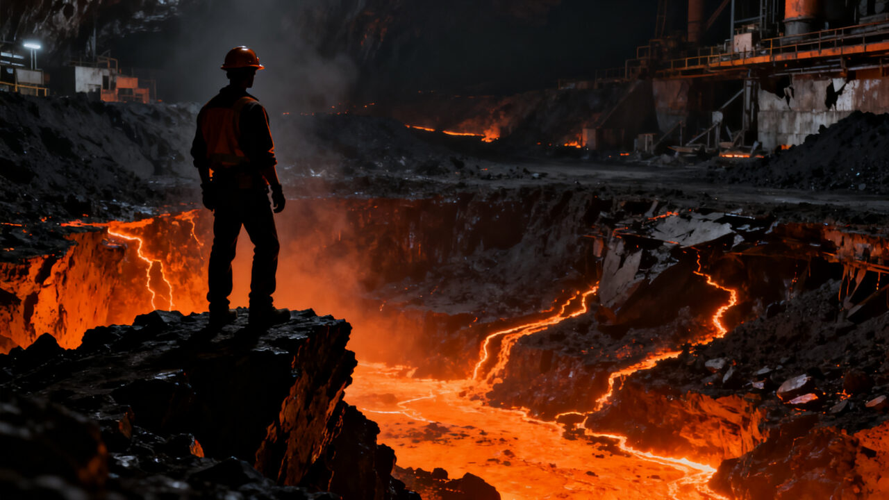 Impacto económico de la recesión minera en Chile, mostrando la caída en la producción de cobre y el desafío para la inversión sectorial.