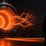 Científico frente al reactor tokamak HL-4 con superconductores HTS, simbolizando el futuro de la fusión nuclear y la energía limpia.