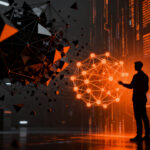 Representación visual de la ciberseguridad en pymes frente a la inteligencia artificial, mostrando resiliencia operativa ante amenazas digitales.