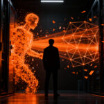 Ciberataque autónomo de IA en España, representando la amenaza de agentes inteligentes a la ciberseguridad y protección de datos.