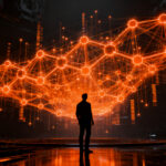 Agentes de IA operando en blockchain para trading automatizado, representando el crecimiento de la startup ClawPump en el sector fintech cripto.