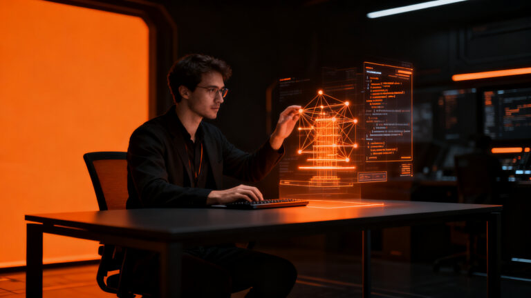 Desarrollador trabajando con la nueva CLI agéntica de Cloudflare para automatizar despliegues e integración de IA en startups.
