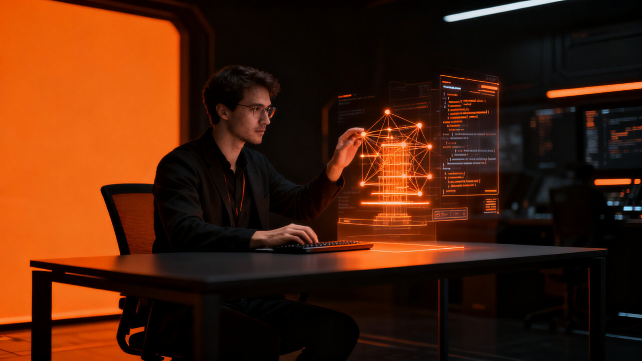 Desarrollador trabajando con la nueva CLI agéntica de Cloudflare para automatizar despliegues e integración de IA en startups.