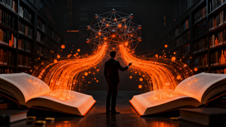 Concepto de monetización de contenido para IA mediante Cloudflare Pay Per Use, representando la compensación a editores en la era de los agentes web.