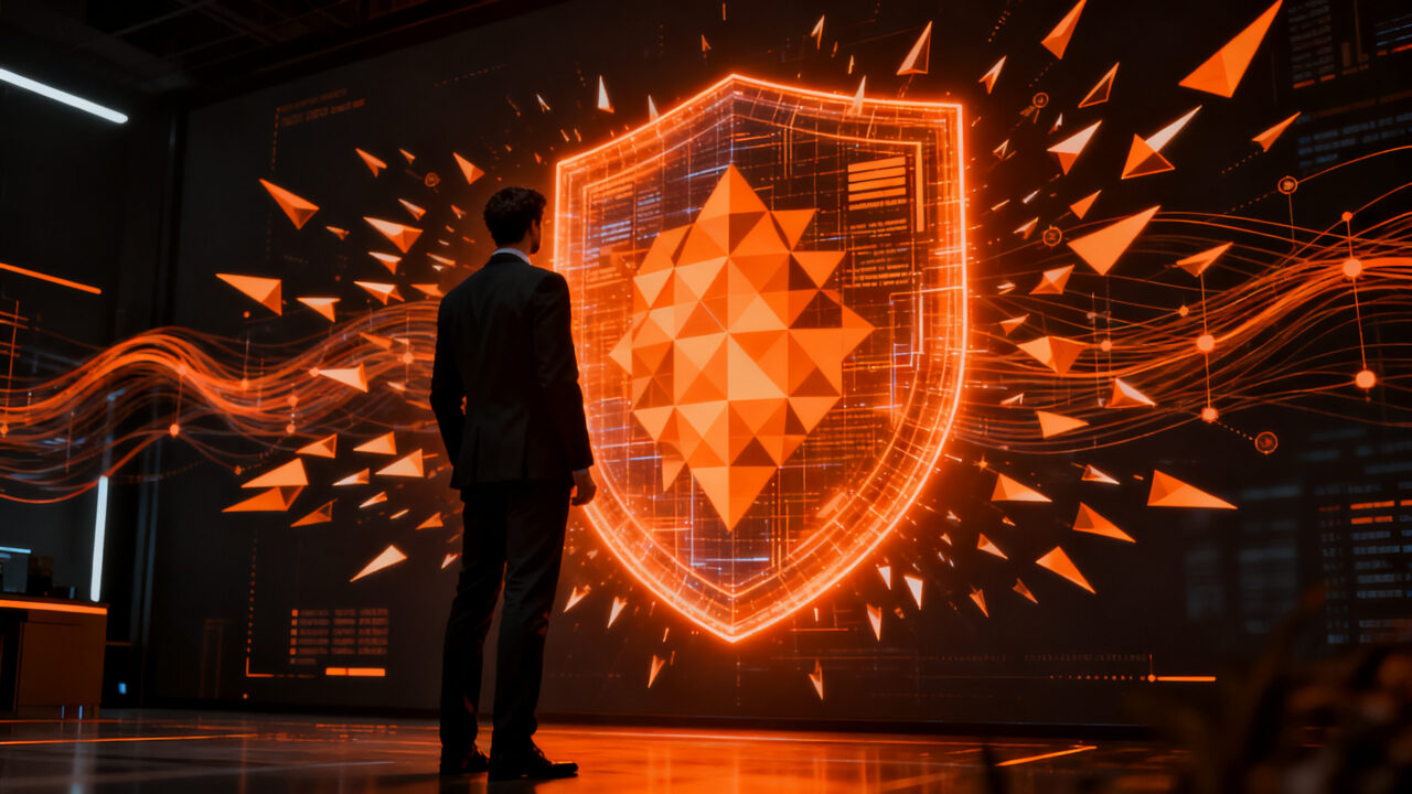 Marco de seguridad adaptativa contra amenazas de IA en startups, protegiendo infraestructura digital.