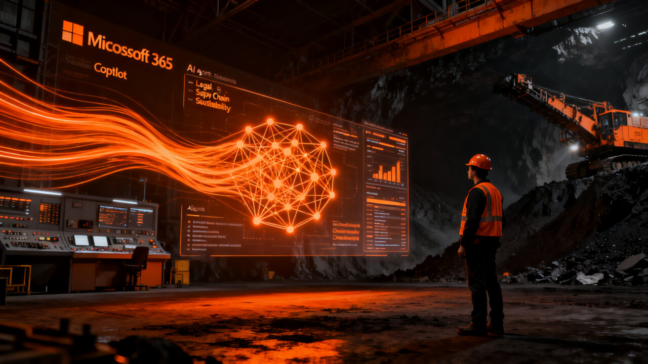 Implementación masiva de Microsoft 365 Copilot en Codelco, representando la transformación digital mediante IA en la minería.