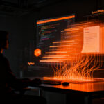 Agente de IA local ejecutándose en un entorno de desarrollo, representando la integración de OpenAI Codex y herramientas de oficina.