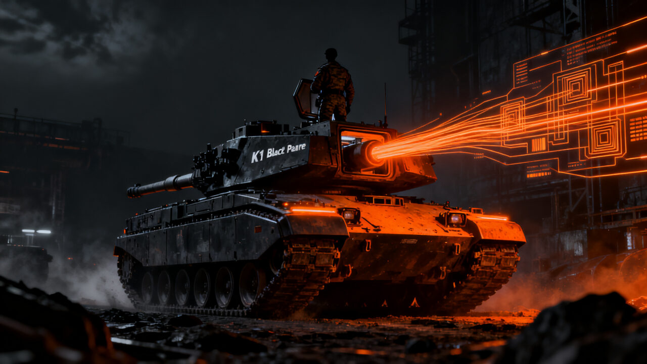 Tanques K2 Black Panther de Corea del Sur desplegados en un entorno estratégico, representando el crecimiento de la industria militar global.
