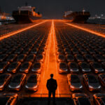 Crisis logística en la exportación automotriz china, barcos saturados y crecimiento de BYD en el mercado global.