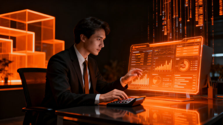 Contador utilizando Darwin IA para automatizar tareas contables y aumentar la productividad en estudios contables.