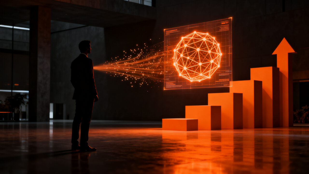Directivo español en un entorno de aprendizaje avanzado, integrando formación ejecutiva y liderazgo con Inteligencia Artificial.