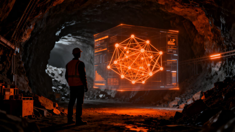 Startup chilena Discovery AI utilizando inteligencia artificial en la industria minera, representando innovación tecnológica y crecimiento scaleup.