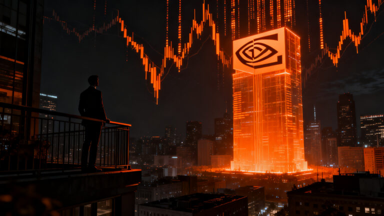 Caída del índice Dow Jones y la estrategia financiera de Nvidia en el mercado de inteligencia artificial.