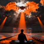 Drones de Meteoric Technologies optimizando la eficiencia de plantas solares mediante la modificación de nubes.