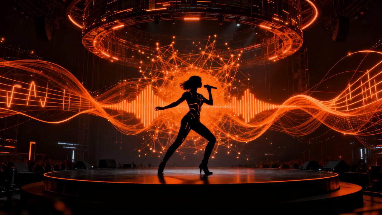 EMM4, la primera artista virtual creada con inteligencia artificial en Chile, debutando en la escena musical de VAULT94.