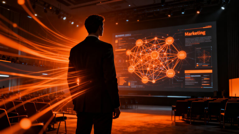 Evento EMMS 2026 de Doppler sobre marketing digital y agentes de IA con líderes de TikTok, Amazon y Canva.