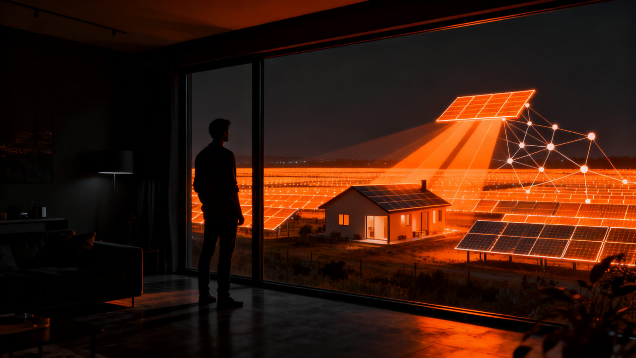 Innovación en energía solar y gestión inteligente de la red eléctrica para hogares, modelo de negocio cleantech.