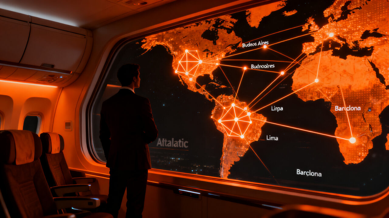 Expansión de la aerolínea Level en LATAM conectando Buenos Aires y Lima con Barcelona mediante tecnología Starlink.