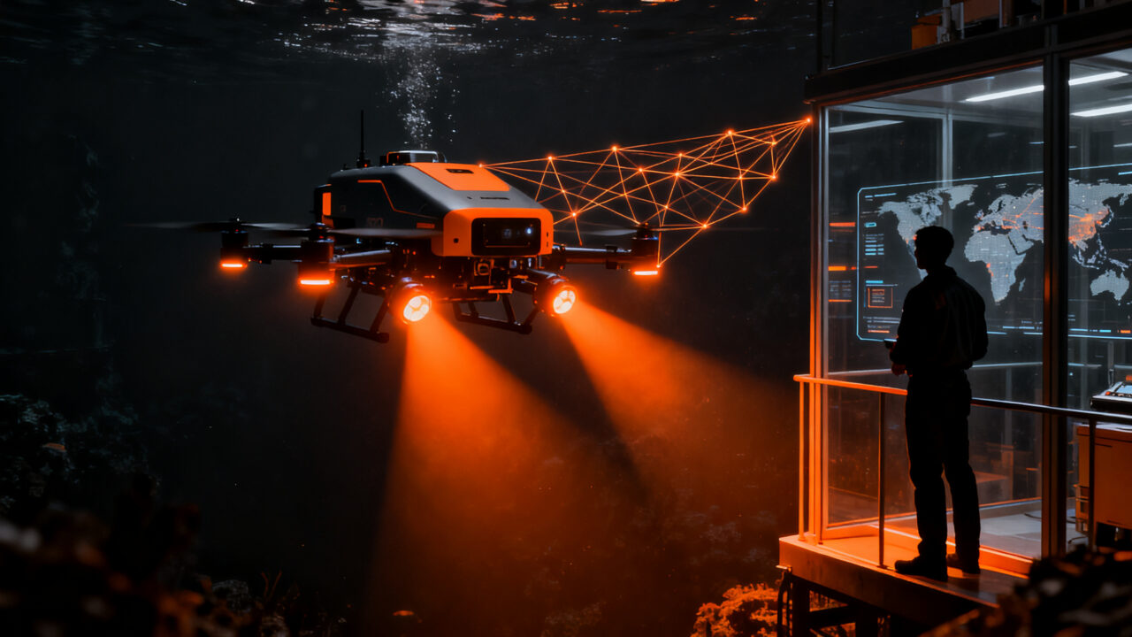 Startup india EyeROV presenta drones submarinos de inspección marina en la Cumbre BRICS 2026.
