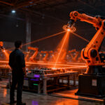 Exhibición de robótica industrial y automatización 4.0 en la Feria Internacional Industrial de Bogotá FIB 2026 en Corferias.