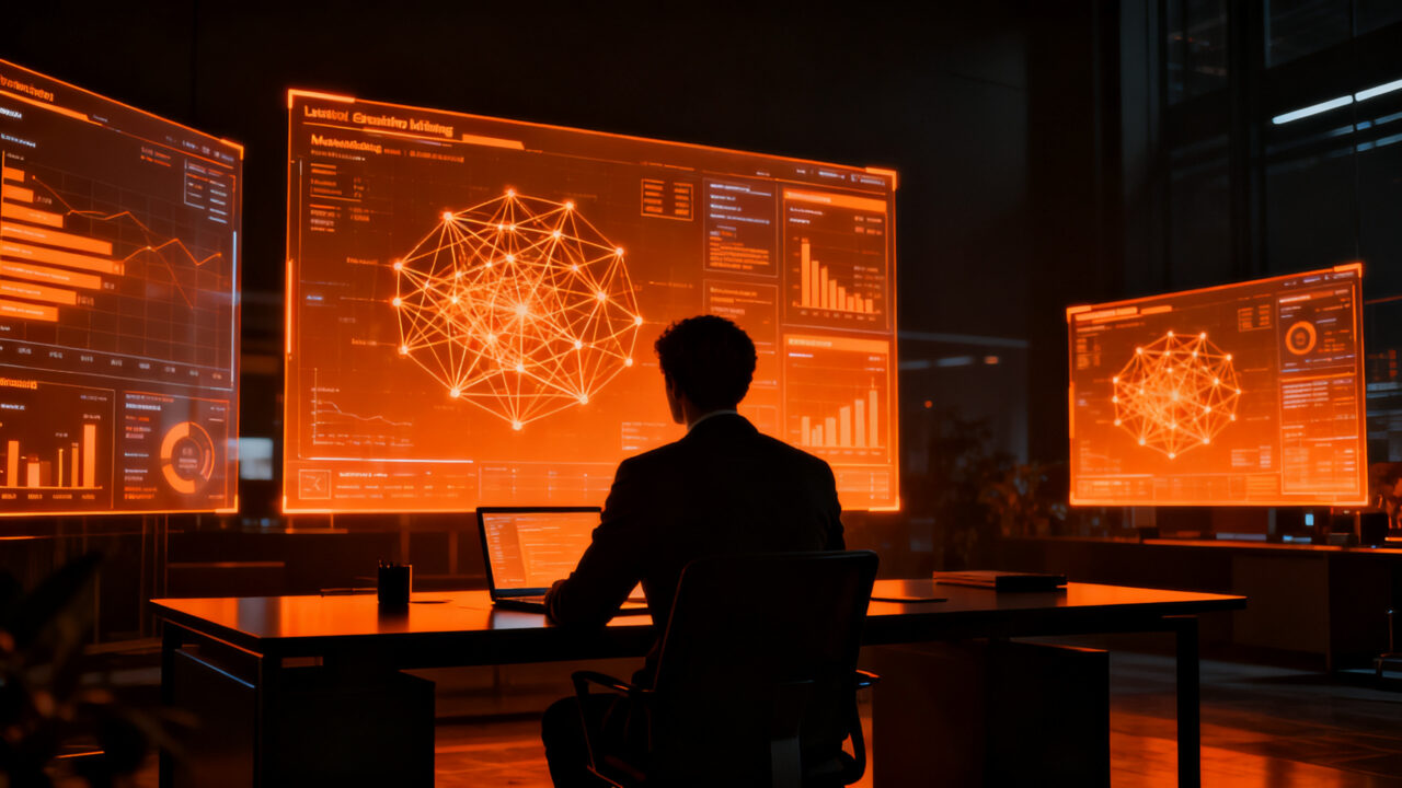 Profesional de marketing formándose en inteligencia artificial, representando la brecha de habilidades y la inversión personal en IA.