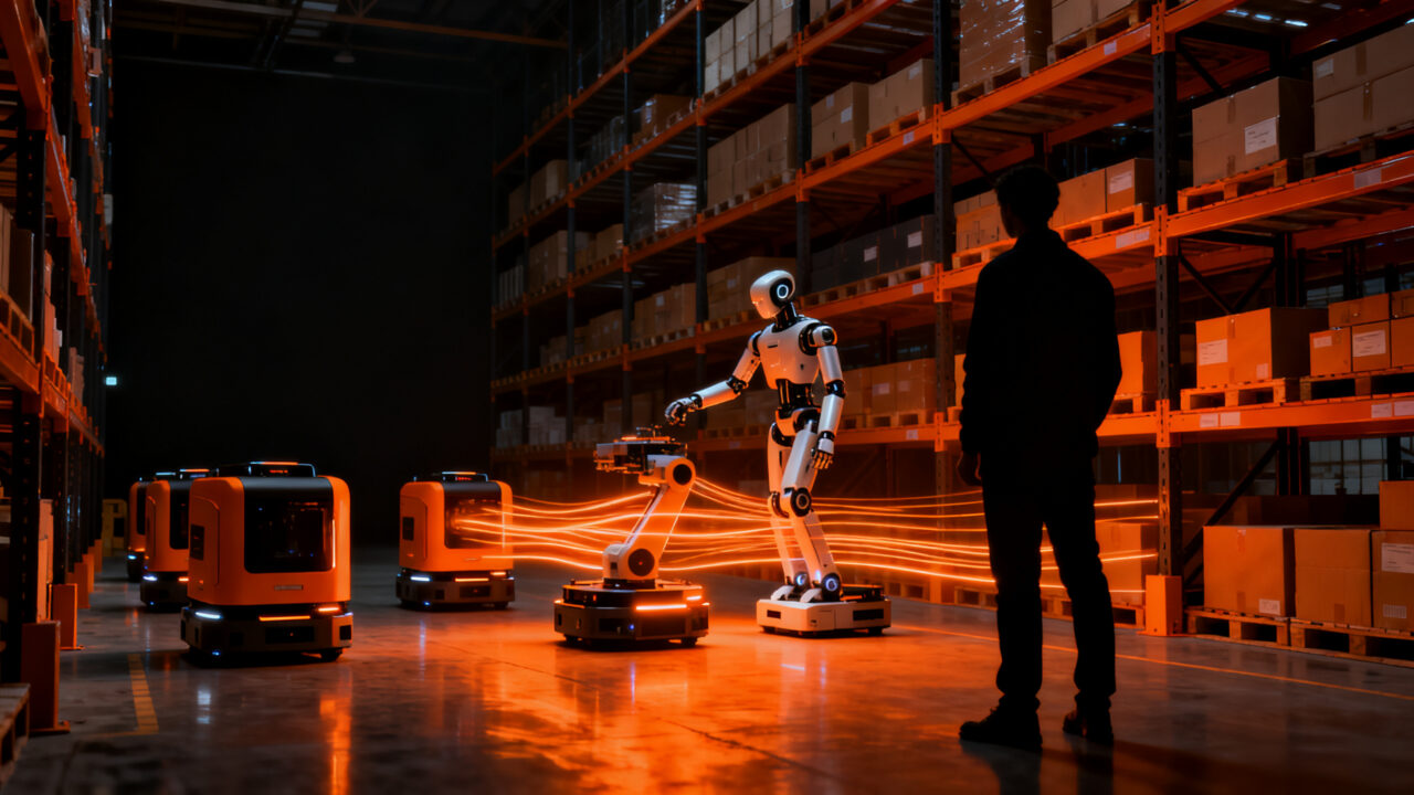 Laboratorio de innovación de robótica de almacén y automatización logística de Geekplus en Europa.