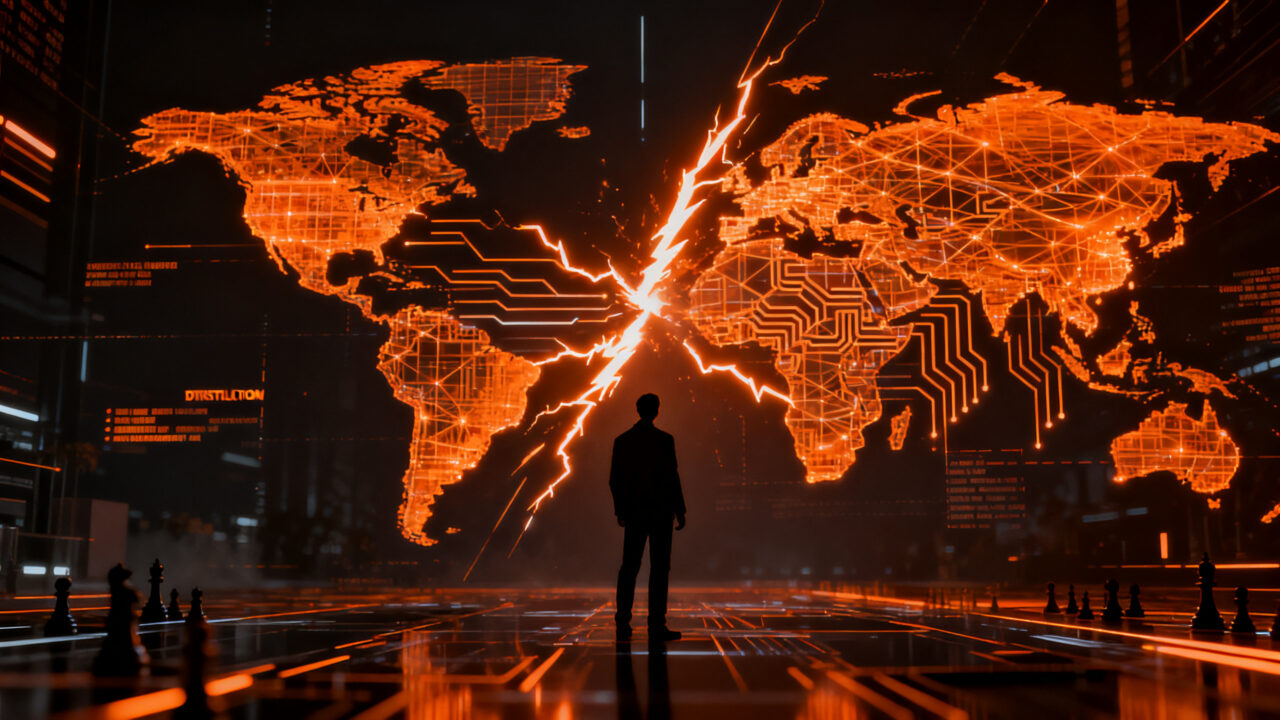 Geopolítica de la IA: China y EEUU en una carrera tecnológica por el liderazgo en modelos de inteligencia artificial.