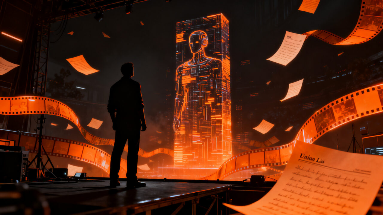 Líderes sindicales de Hollywood frente a la amenaza de la inteligencia artificial y las réplicas digitales en la industria del cine.