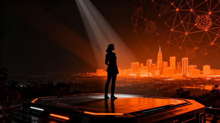 Emprendedora mexicana destacando en el ecosistema de Silicon Valley, simbolizando el éxito internacional de la startup de femtech Hormony.