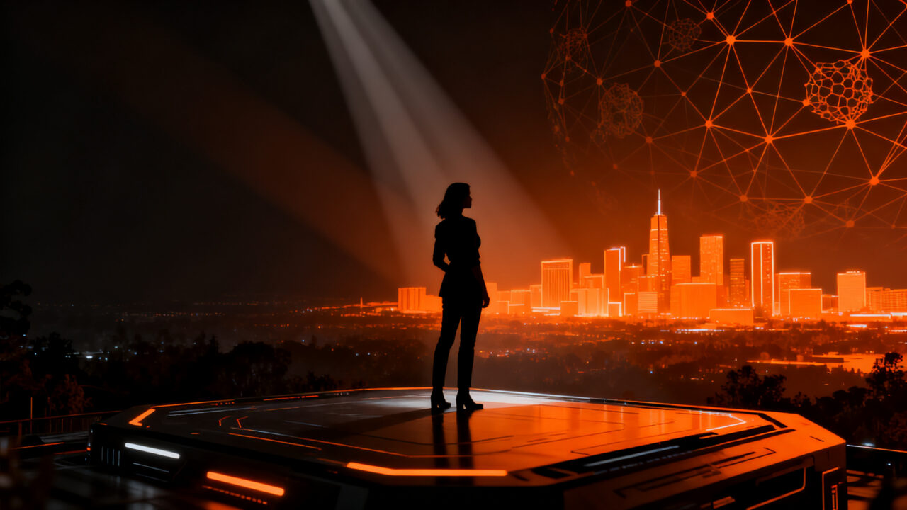 Emprendedora mexicana destacando en el ecosistema de Silicon Valley, simbolizando el éxito internacional de la startup de femtech Hormony.