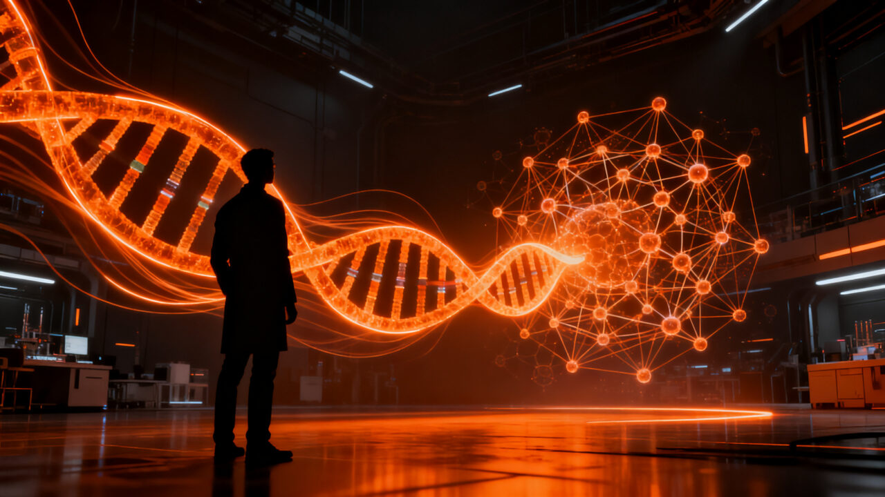 Mustafa Suleyman de Microsoft AI predice longevidad humana mediante IA y biología sintética, mostrando una visión futurista de la salud.