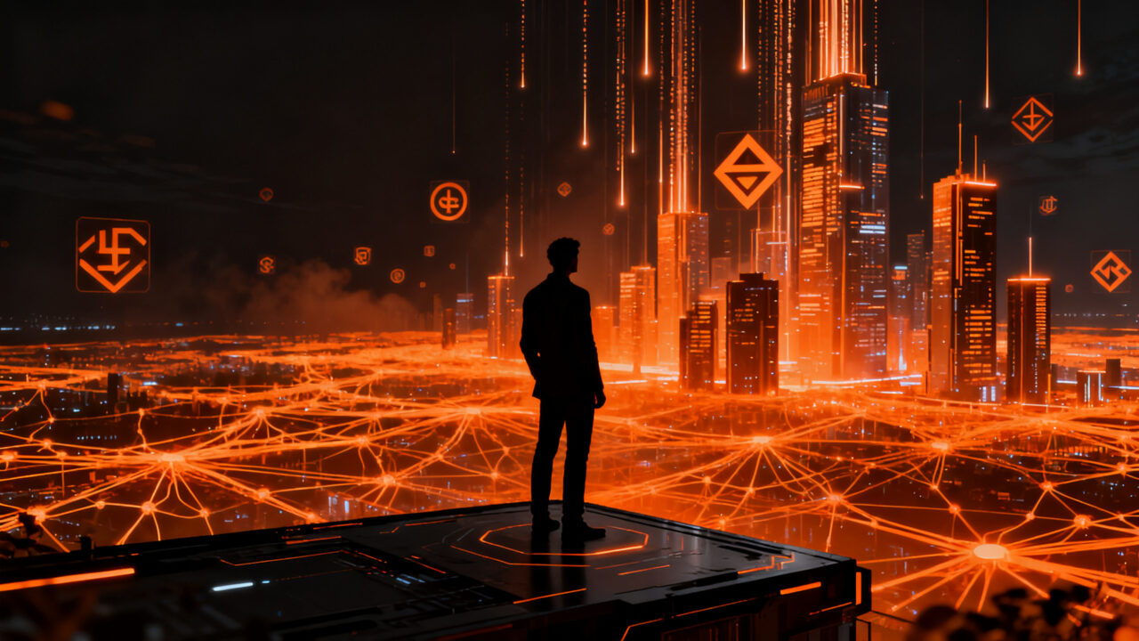Founder de startup IA frente a un horizonte de crecimiento acelerado y riqueza patrimonial.