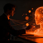 Persona con discapacidad utilizando herramientas de inteligencia artificial para mejorar su empleabilidad e inclusión laboral.
