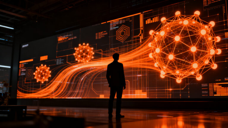 Transformación laboral por inteligencia artificial, mostrando la evolución de habilidades profesionales en el futuro del trabajo.