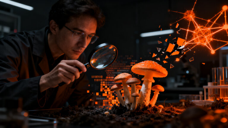Investigador analizando setas con IA, ilustrando los riesgos de alucinaciones y errores en visión artificial.