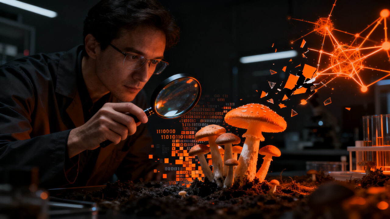 Investigador analizando setas con IA, ilustrando los riesgos de alucinaciones y errores en visión artificial.